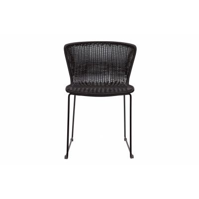 WOOOD Wings matstol - svart polyeten och svart metall