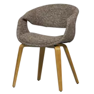 WOOOD YOSSI MATSSTOL BRUN MED NATURTRÄ