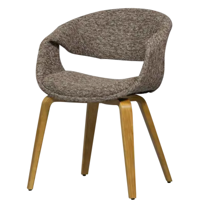 WOOOD YOSSI MATSSTOL BRUN MED NATURTRÄ