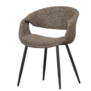 WOOOD YOSSI MATSSTOL BRUN MED SVART METALL