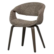 WOOOD YOSSI MATSSTOL BRUN MED TRÄ MÖRKBRUN