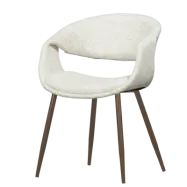 WOOOD YOSSI MATSSTOL NATURLIG MED METALLBEN KOPPAR