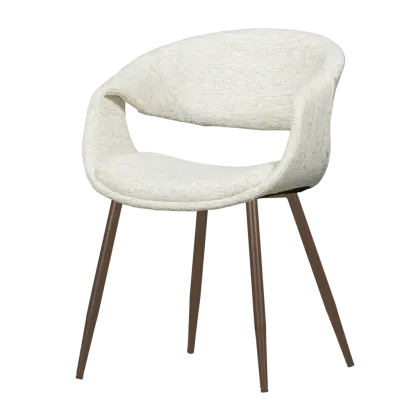 WOOOD YOSSI MATSSTOL NATURLIG MED METALLBEN KOPPAR