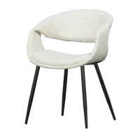 WOOOD YOSSI MATSSTOL NATURLIG MED SVART METALL