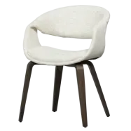 WOOOD YOSSI MATSSTOL NATURLIG MED TRÄ MÖRKBRUN