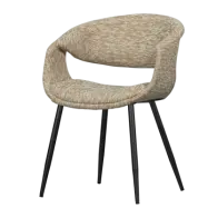 WOOOD YOSSI MATSSTOL SAND MED SVART METALL