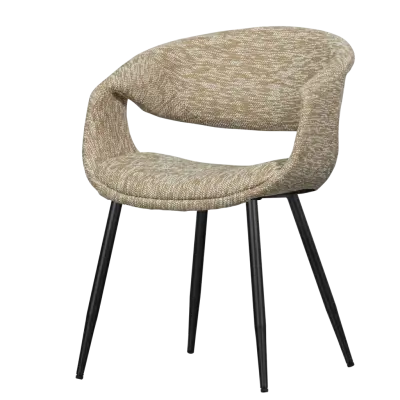 WOOOD YOSSI MATSSTOL SAND MED SVART METALL