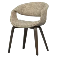 WOOOD YOSSI MATSSTOL SAND MED TRÄ MÖRKBRUN