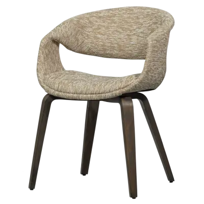 WOOOD YOSSI MATSSTOL SAND MED TRÄ MÖRKBRUN