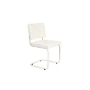 ZUIVER Ridge Mjuk matstol - benvit polyester/nylon