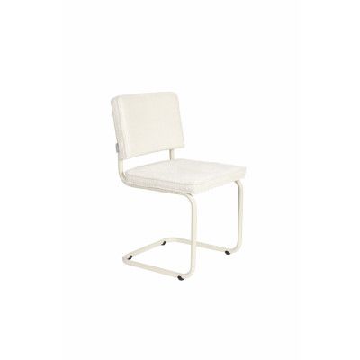 ZUIVER Ridge Mjuk matstol - benvit polyester/nylon
