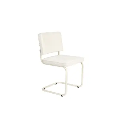 ZUIVER Ridge Mjuk matstol - benvit polyester/nylon