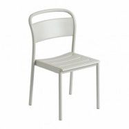 Muuto Linear steel side chair stol Grey (RAL 7044)