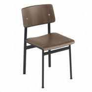 Muuto Loft Chair stol Stained dark brown-Black