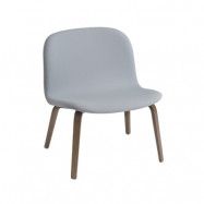 Muuto Visu loungefåtölj klädd stol Steelcut 120-Brown stained oak