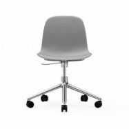 Normann Copenhagen Form chair swivel 5W kontorsstol grå, aluminium, hjul