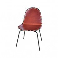 OX Denmarq Stretch stol läder cognac, svart stativ