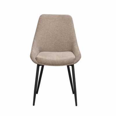 ROWICO Sierra chair beige fabric/black metal legs