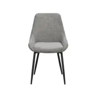 ROWICO Sierra chair grey fabric/black metal legs