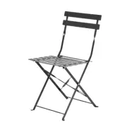 Stol Strada utomhus Svart 2-pack