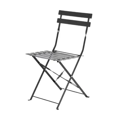 Stol Strada utomhus Svart 2-pack