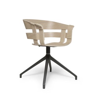 Stol Wick snurr ek/grå