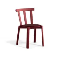 Stolab Alt stol klädd sits björk Hallingdal 65-694 maroon-lingon 19