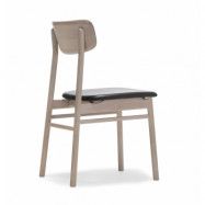 Stolab Prima Vista stol vitoljad ek Läder elmotique 99001 svart