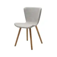 Teslin matbordsstol -äkta tyg och naturlig ek