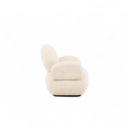 VENTURE DESIGN Sevilla fåtölj, m. armstöd - beige chenilletyg och plast