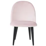 VENTURE DESIGN Velvet Chair XXS matbordsstol - rosa velour och metall