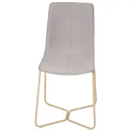 VENTURE DESIGN X-Chair matbordsstol - grå polyester och naturmetall