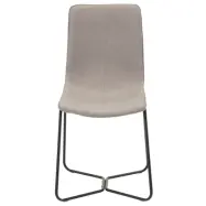 VENTURE DESIGN X-Chair matbordsstol - grå polyester och svart metall