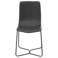 VENTURE DESIGN X-Chair matbordsstol - svart polyester och svart metall