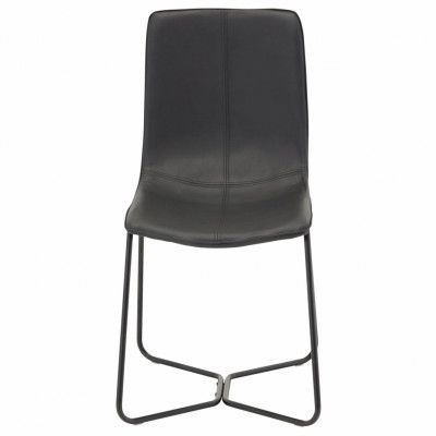VENTURE DESIGN X-Chair matbordsstol - svart polyester och svart metall