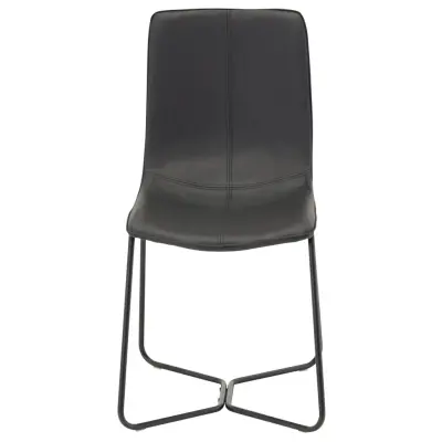 VENTURE DESIGN X-Chair matbordsstol - svart polyester och svart metall