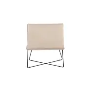 VENTURE DESIGN X-lounge stol - beige sammet och svart stål