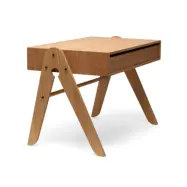 VI GÖR TRÄ Geo's Table barnbord, m. 1 låda - naturlig ekfaner (70x39)
