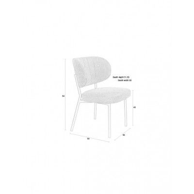 WHITE LABEL LIVING Sanne Chair Orange Grey
