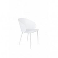 WHITE LABEL LIVING stol Gigi helt vit