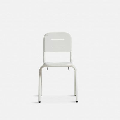 WOUD Ray caféstol - vit aluminium