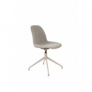 ZUIVER Albert Kuip matbordsstol, med vridfunktion - taupe polyester och taupe aluminium
