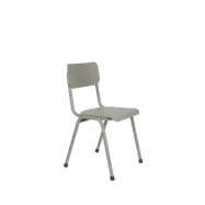 ZUIVER Back To School trädgårdsstol, stapelbar - mossgrön aluminium