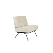 ZUIVER Bowie fåtölj - beige polyester och stål
