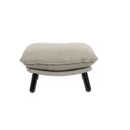 ZUIVER Lazy Sack fotpall LL, rektangulär - ljusgrå polyester och bokträ