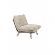 ZUIVER Lazy Sack fåtölj - beige/grå polyester/bok trä