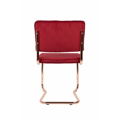 ZUIVER Stol Diamond Kink Royal Red