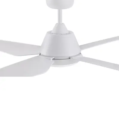 Aria LED-takfläkt, vit, tystgående, 122 cm – Beacon Beacon Lighting - Vardagsrum - Modern - Plast