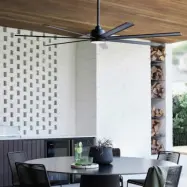Atlanta takfläkt med belysning, svart, DC, tystgående – Beacon Beacon Lighting - Vardagsrum - Modern - Aluminium