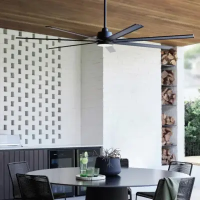 Atlanta takfläkt med belysning, svart, DC, tystgående – Beacon Beacon Lighting - Vardagsrum - Modern - Aluminium